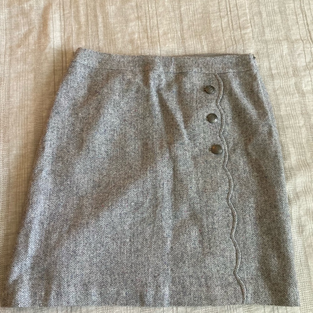 Talbots Gray Mini Pencil Skirt Work Essential